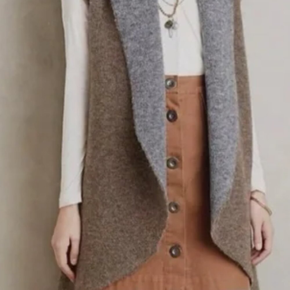 Moth Anthropologie Wool Sweater Vest, M/L